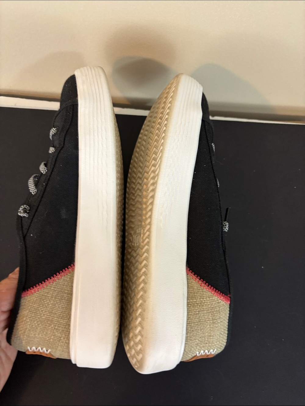 Hey Dude Cody Craft Black and Tan Canvas Slip-on Shoes Size 6 - Picture 9 of 15